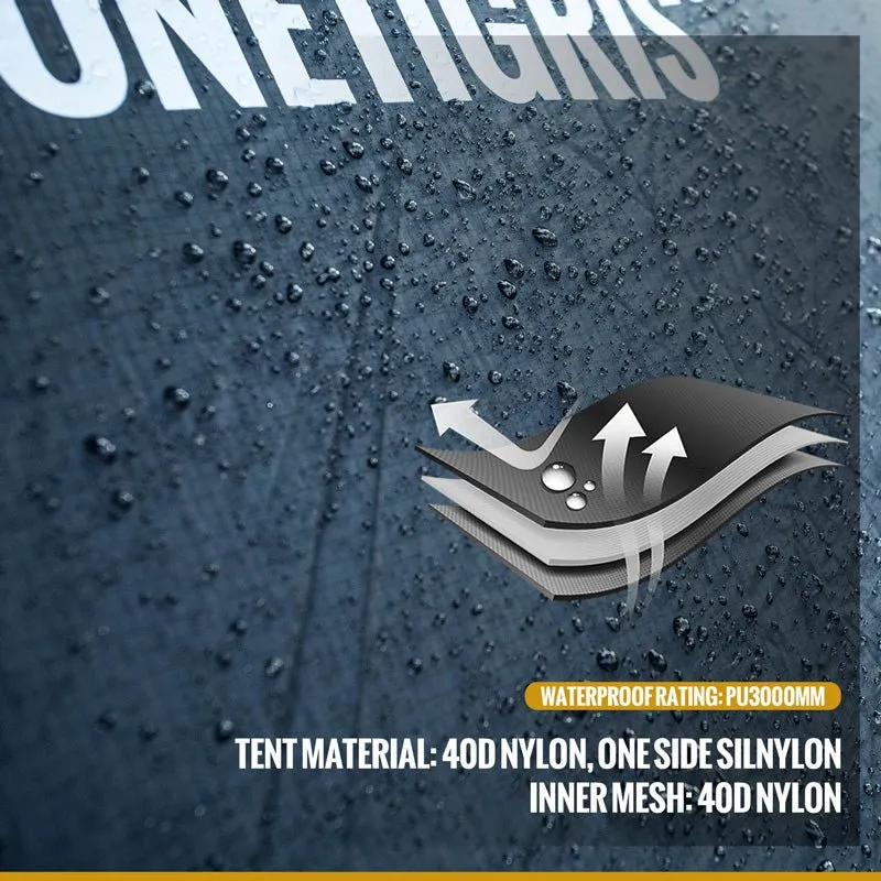美國 OneTigris CE-BHS11 BlackTigris Series Nebula Tent (40D Silnylon Version)2人雙峰營