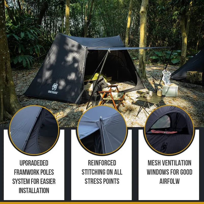 美國 OneTigris CE-BHS11 BlackTigris Series Nebula Tent (40D Silnylon Version)2人雙峰營