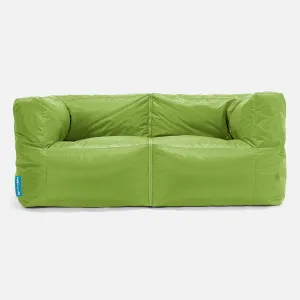 2 Seater Modular Sofa Outdoor Bean Bag - SmartCanvas™ Lime Green