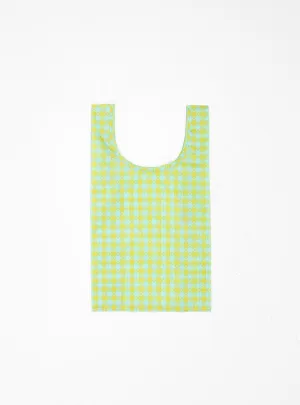 Baby Baggu Tote Bag Mint Green Pixel Gingham