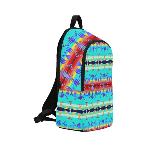Between the Mountains Fire Fabric Backpack for Adult