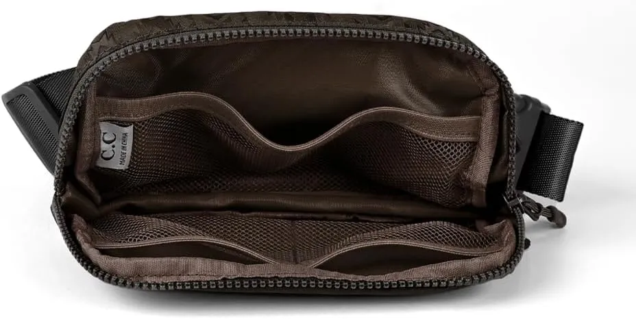 C.C Aztec Pattern Belt Bag for Women - Fanny Pack Crossbody Waist Pack With Adjustable Strap (BGS-3257) (Brown)