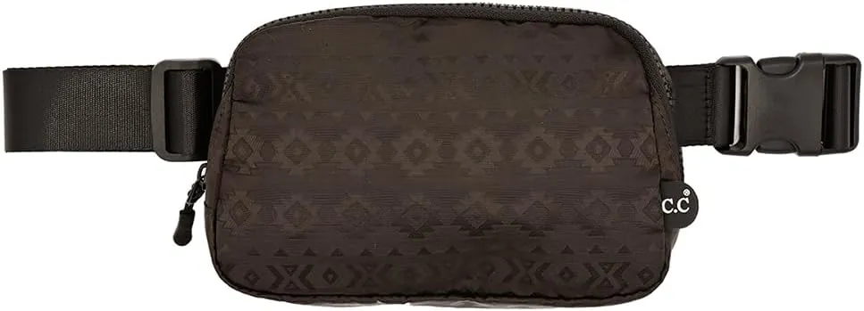 C.C Aztec Pattern Belt Bag for Women - Fanny Pack Crossbody Waist Pack With Adjustable Strap (BGS-3257) (Brown)