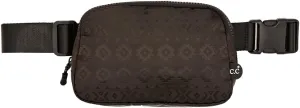 C.C Aztec Pattern Belt Bag for Women - Fanny Pack Crossbody Waist Pack With Adjustable Strap (BGS-3257) (Brown)