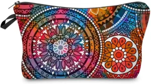 Deanfun Cosmetic Bag for Women, Mandala Flowers Waterproof Makeup Bags Roomy Toiletry Pouch Travel Accessories Gifts (51555)