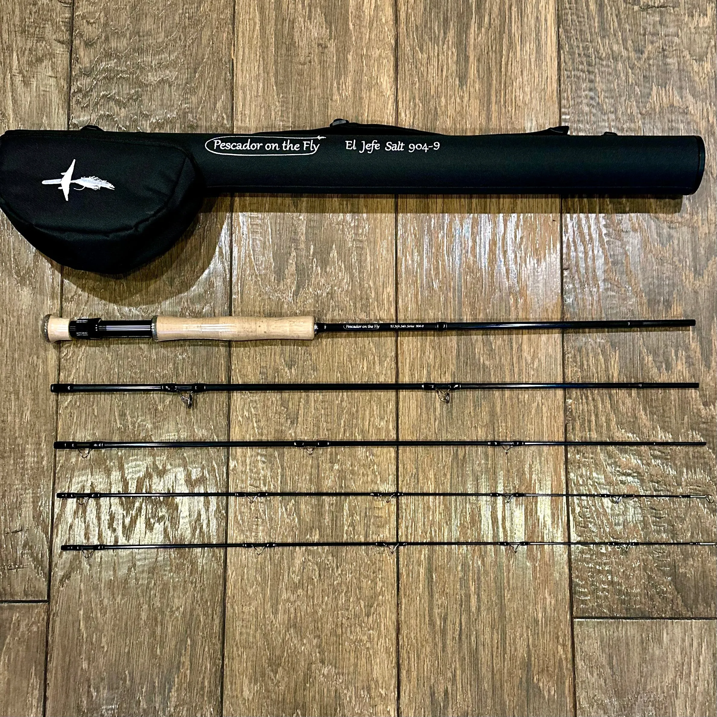 El Jefe Saltwater Fly Fishing Combo Package | 904-9 | 9' Four Section 9 Weight Fly Rod And Reel Outfit