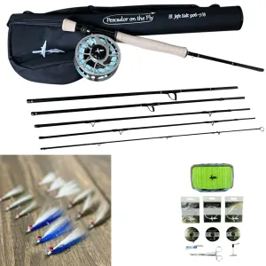 El Jefe Saltwater Fly Fishing Combo Package |906-7 | 9' Six Section 7 Weight Fly Rod And Reel Outfit