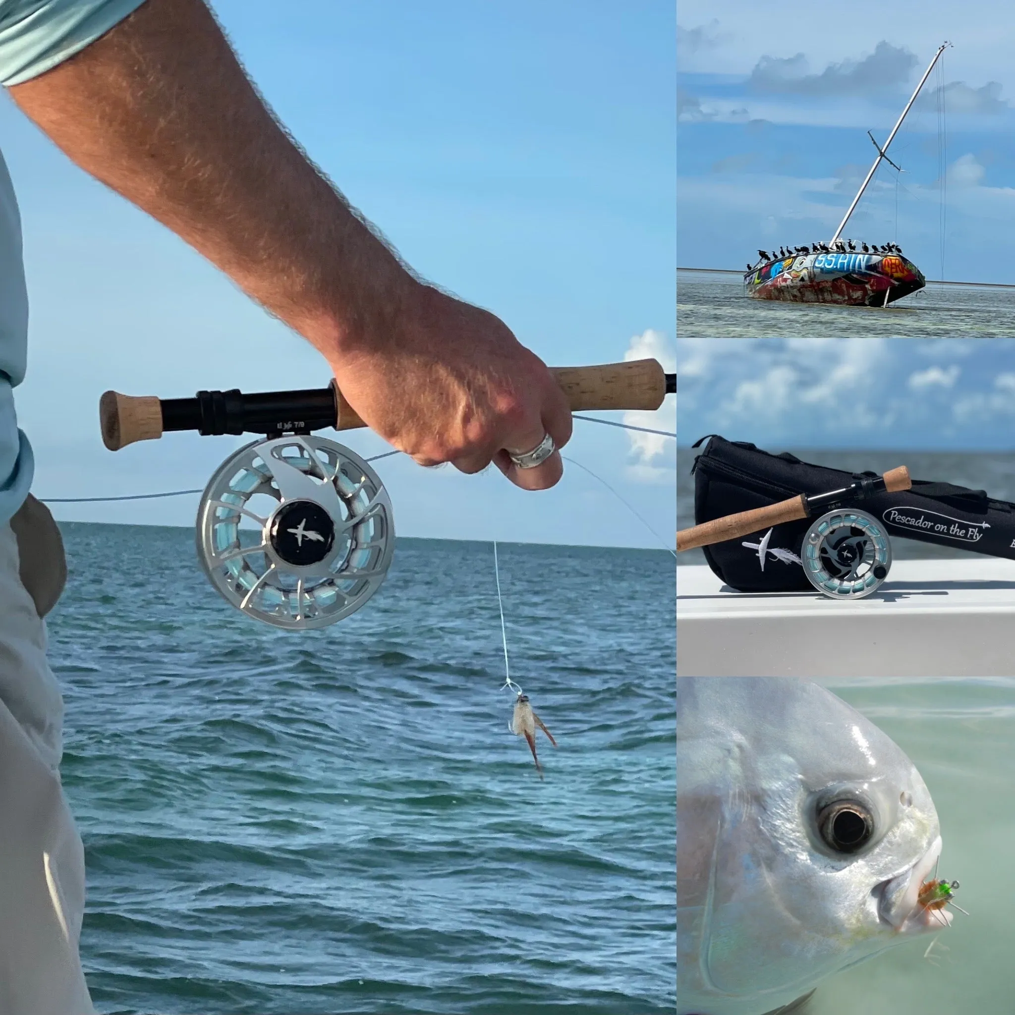 El Jefe Saltwater Fly Fishing Combo Package | 906-8 | 9' Six Section 8 Weight Fly Rod And Reel Outfit
