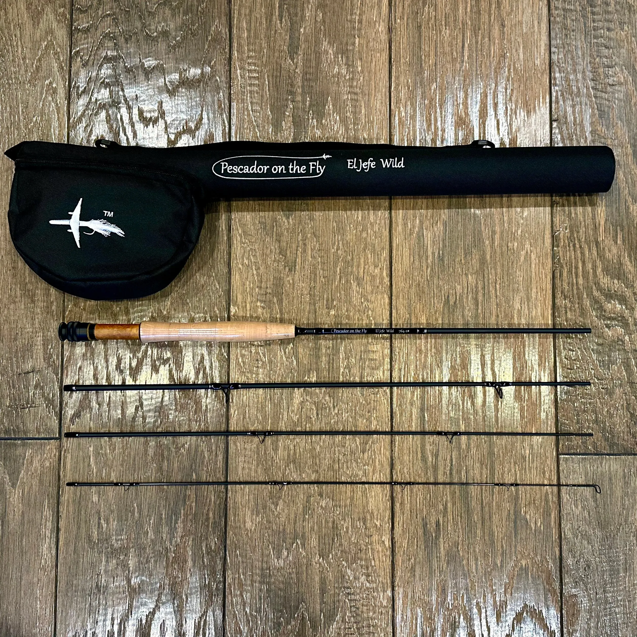 El Jefe Wild Fly Fishing Combo Package | 764 | 7'6" Four Section 2 Weight Fly Rod And Reel Outfit