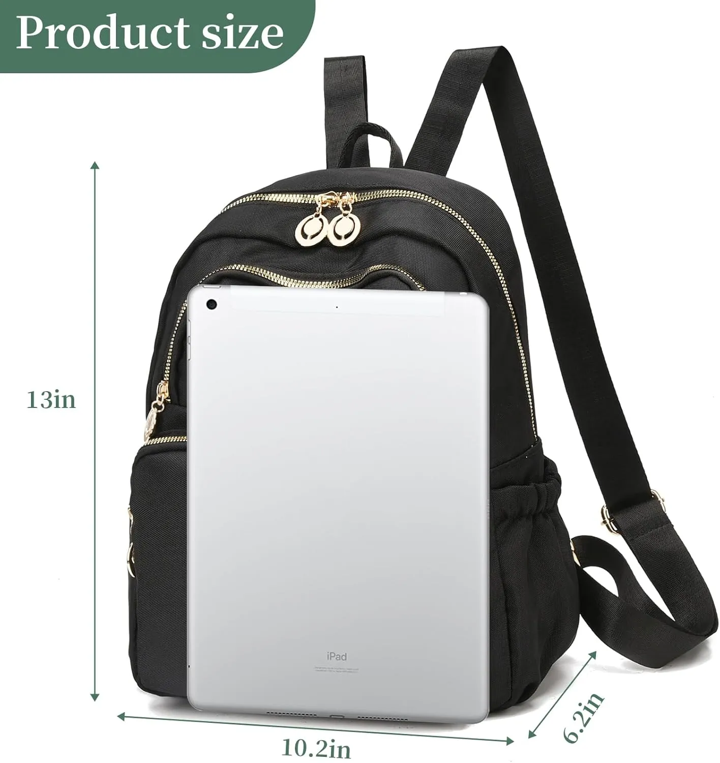 I IHAYNER Mini Backpack Purse Small Backpack for Women Lightweight Nylon Travel Bags Small Casual Daypacks for College Work Light Green