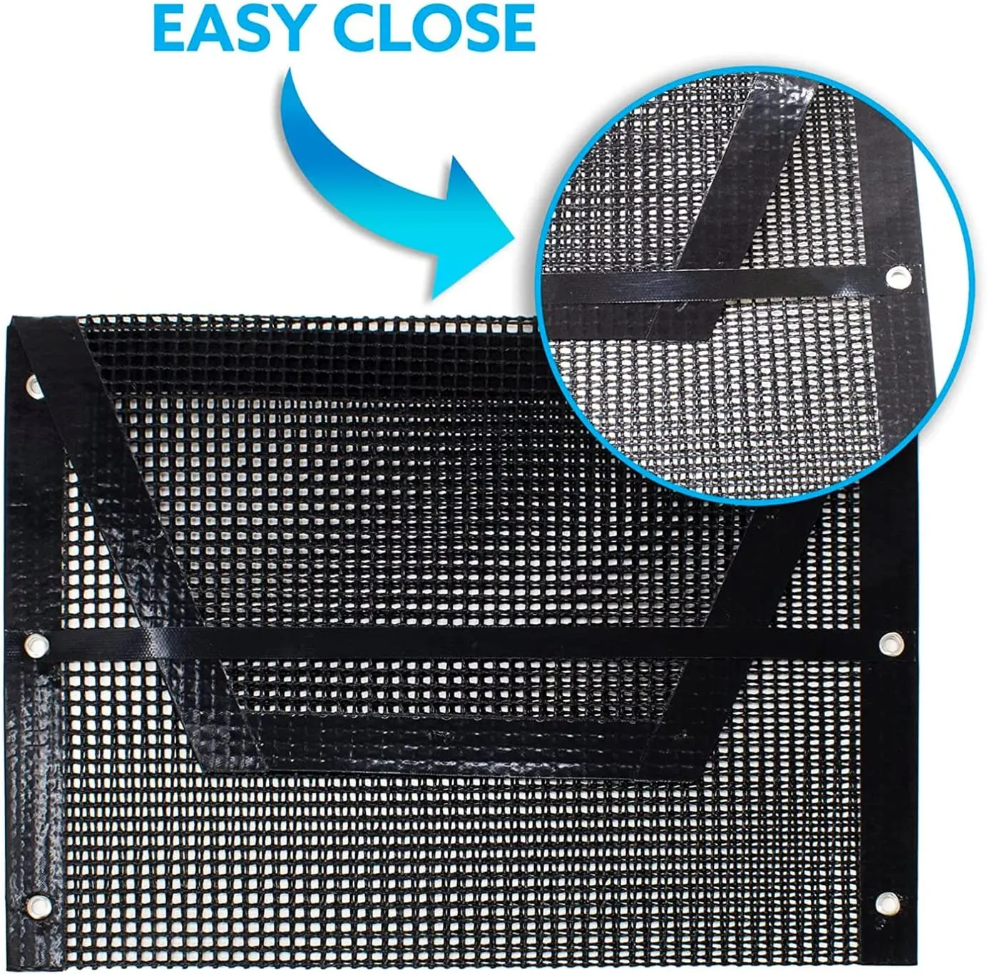 Kona Mesh Grill Bags - For Outdoor & Indoor Grills - Patented Easy Close BBQ Grilling Bags For Veggies - Reusable, Non Stick & Easy to Clean (1 Large and 1 Medium)