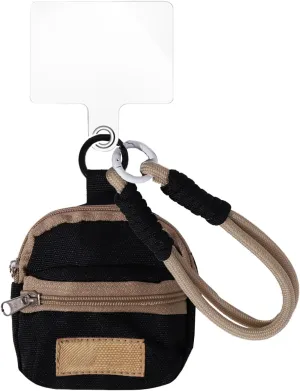 Mini Backpack Keychain Wristlet for Women, Small Pouch Wristlet Portable Coin Purse Keychain Cute Zipper Wallet