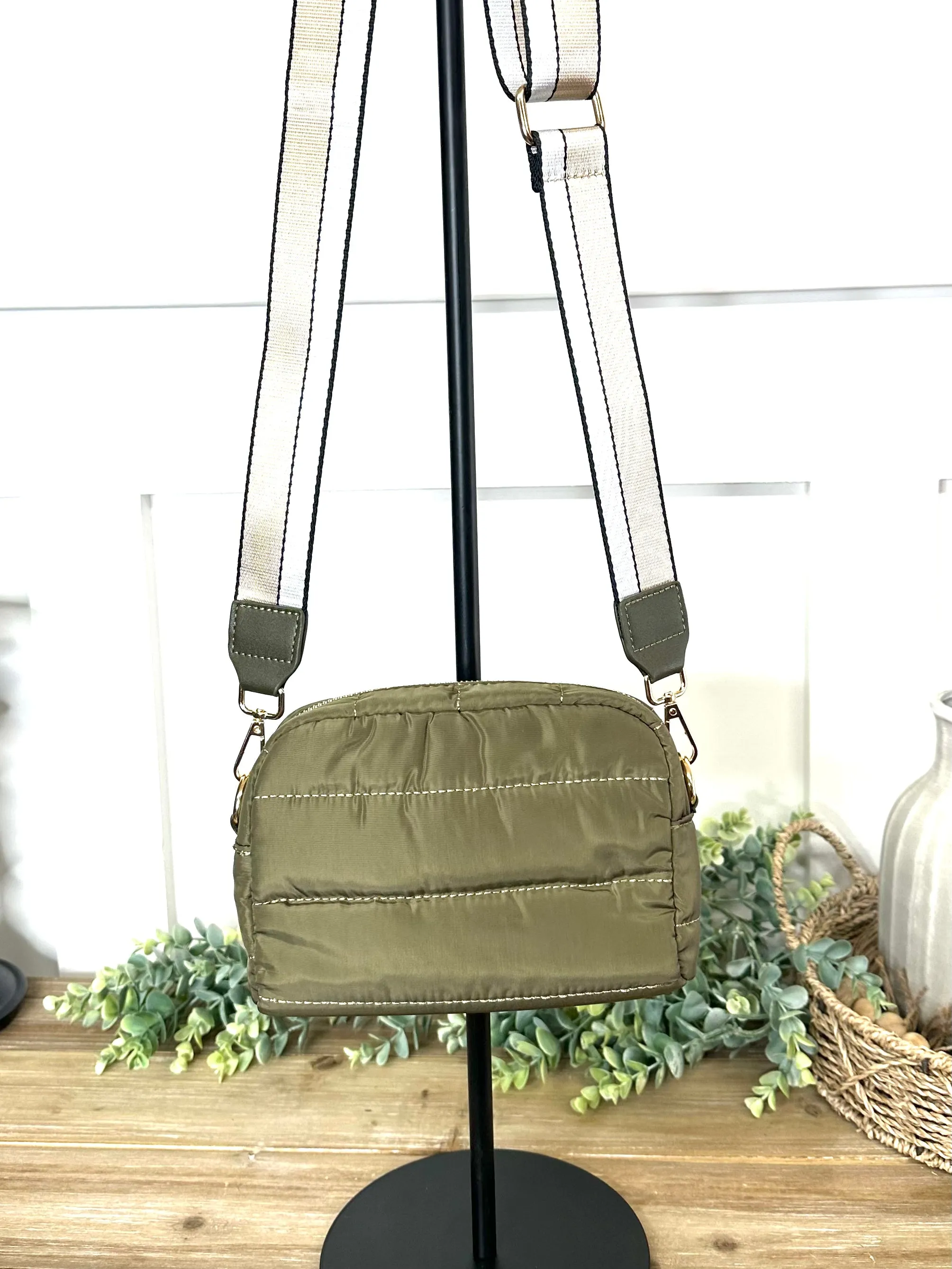 Olive Puffer Camera Bag