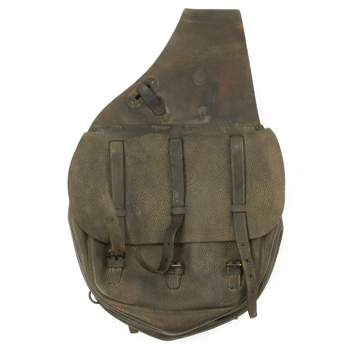 Original U.S. WWI M1904 Cavalry Saddle Bags by Spalding - Dated 1917