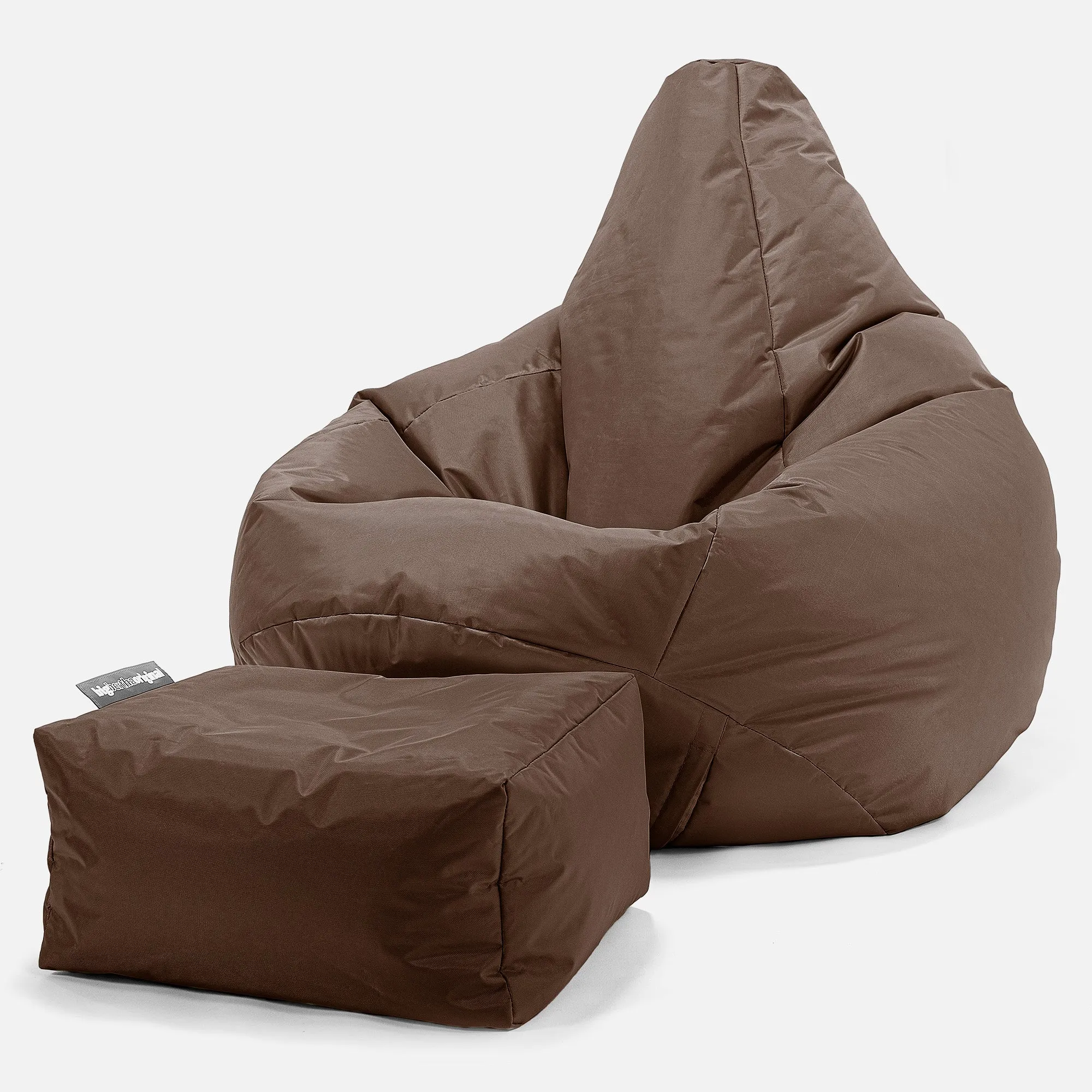 Outdoor Highback Bean Bag Chair - SmartCanvas™ Brown