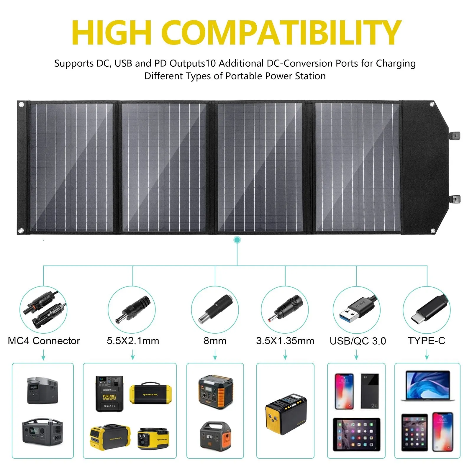 ROCKSOLAR Utility Pro 300W 333Wh Portable Solar Generator Kit