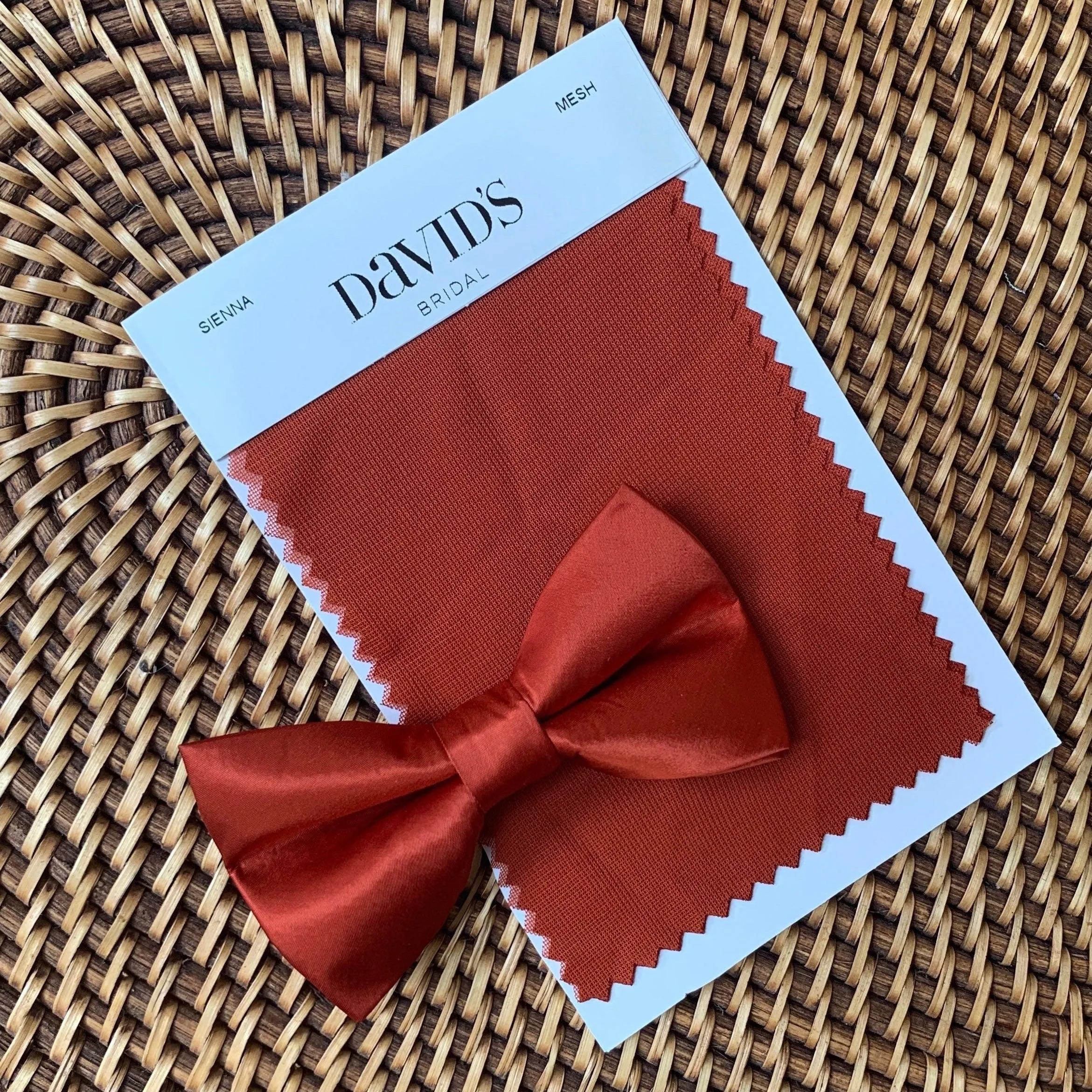 Satin Burnt Orange Bow Tie & Cognac Buckle Suspenders Set