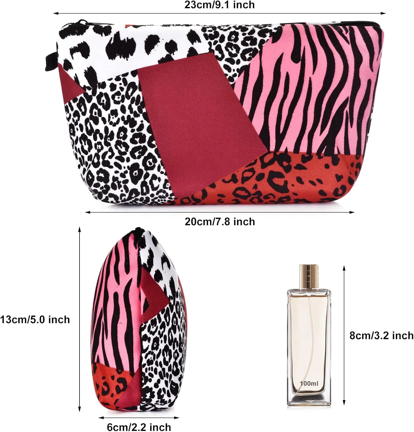 Small Travel Makeup Bag for Purse, Cute Cosmetic Bag for Women, Make Up Pouch, Makeup Brush Organizer Bags, Skincare Toiletry Bag, Pouches For Purse